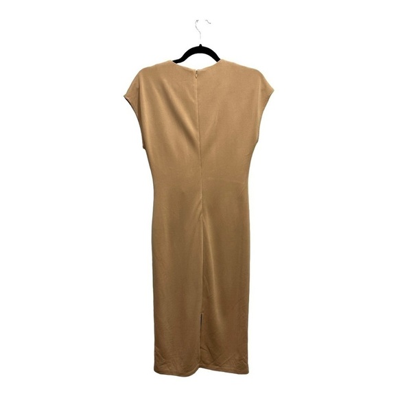HALOGEN Twist Front Sheath Dress Camel Size XS - Picture 7 of 7